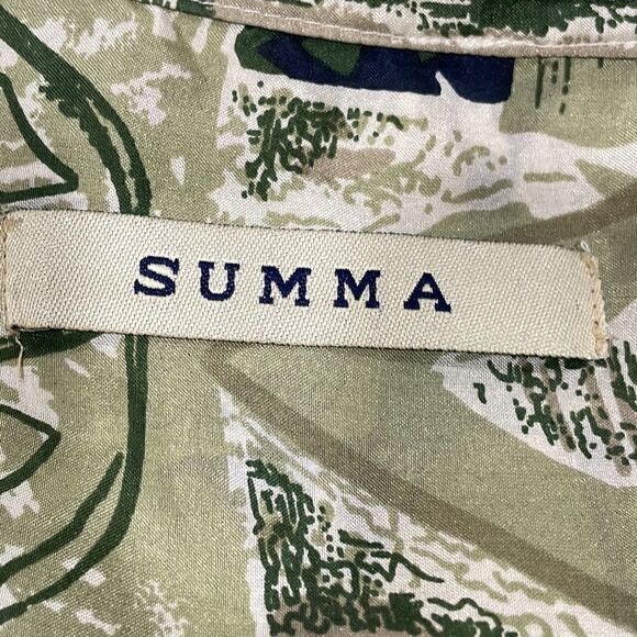 NWOT Summa Button Down Short Sleeve Shirt.  Size L large 100% silk - Picture 6 of 8